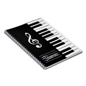 Personalized Music Notebook Piano Teacher  Notizblock (Rechte Seite)
