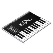 Personalized Music Notebook Piano Teacher  Notizblock (Linke Seite)