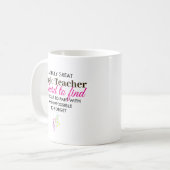 Personalized Music Teacher Appreciation gift Kaffeetasse (Vorderseite Links)