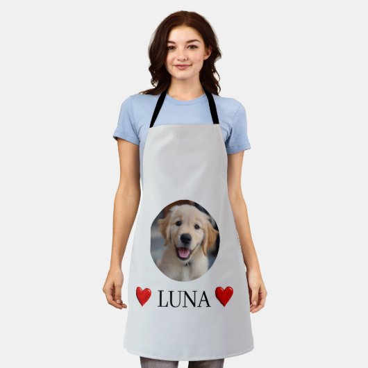 Personalized My Dog Photo & Name Apron Schürze (Getragen)
