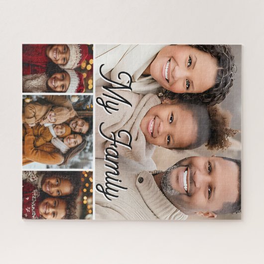 Personalized My Family Photos Template Puzzle (Horizontal)