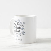 Personalized My First New Year Mug – Custom Name Kaffeetasse (Vorderseite Links)