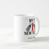 Personalized My First New Year Mug – Custom Name Kaffeetasse (VorderseiteRechts)