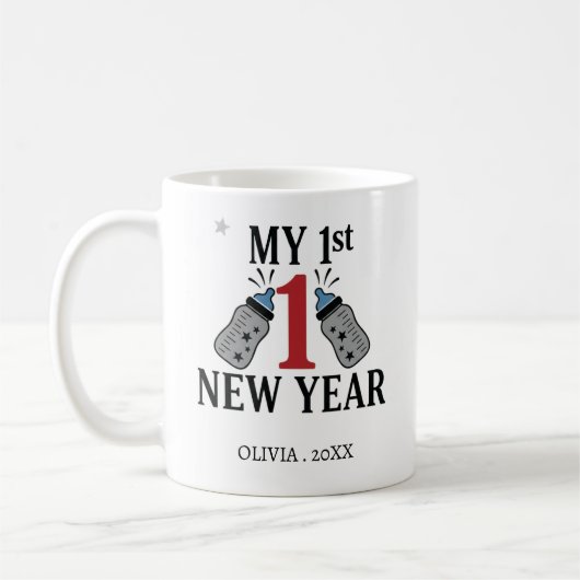 Personalized My First New Year Mug – Custom Name Kaffeetasse (Links)