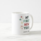 Personalized My First New Year Mug – Custom Name Kaffeetasse (VorderseiteRechts)