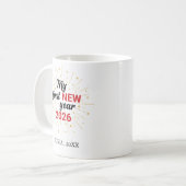 Personalized My First New Year Mug – Custom Name Kaffeetasse (Vorderseite Links)