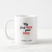 Personalized My First New Year Mug – Custom Name Kaffeetasse (Links)
