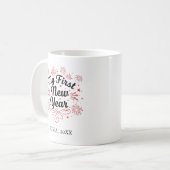 Personalized My First New Year Mug – Custom Name Kaffeetasse (Vorderseite Links)