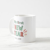 Personalized My First New Year Mug – Custom Name Kaffeetasse (Vorderseite Links)