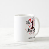 Personalized My First New Year Mug – Custom Name Kaffeetasse (VorderseiteRechts)
