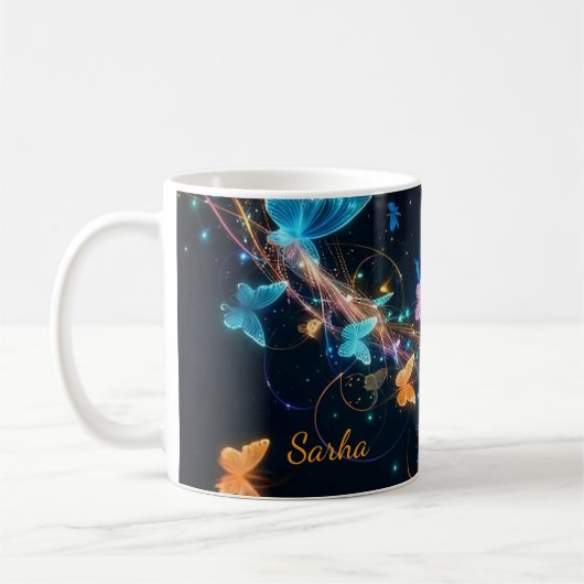 Personalized Mystic Butterfly Mug Kaffeetasse (Links)