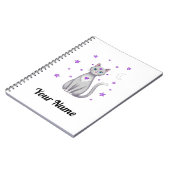 Personalized Mystic Gray Cat Notebook Notizblock (Linke Seite)