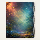 Personalized Mystical Beautiful Peacock in Forest Planer (Rückseite)