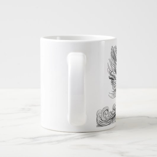 Personalized Mythological Phoenix Mug Jumbo-Tasse (Rückseite)