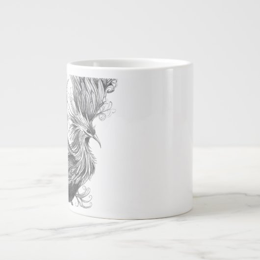 Personalized Mythological Phoenix Mug Jumbo-Tasse (Vorderseite)