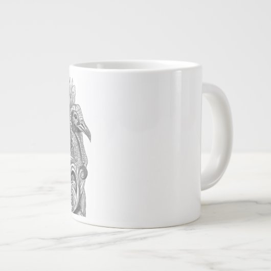 Personalized Mythological Turkey Mug Jumbo-Tasse (Vorderseite Rechts)