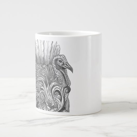 Personalized Mythological Turkey Mug Jumbo-Tasse (Vorderseite)