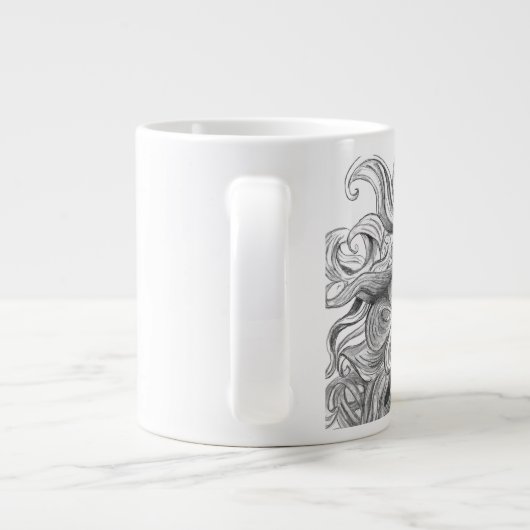 Personalized Mythological Unicorn Mug Jumbo-Tasse (Rückseite)