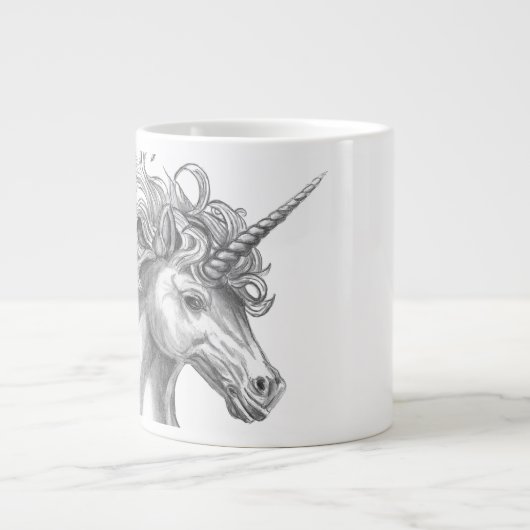 Personalized Mythological Unicorn Mug Jumbo-Tasse (Vorderseite)