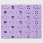 Personalized Name 10th 15th 20th 30 Birthday Gift Geschenkpapier (Flach)