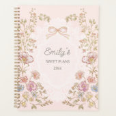 Personalized Name 2026 Weekly Monthly Floral  Planer (Vorderseite)