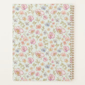 Personalized Name 2026 Weekly Monthly Floral  Planer (Rückseite)