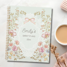 Personalized Name 2026 Weekly Monthly Floral  Planer