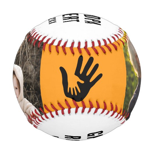 Personalized name &2 photo Grandpa Baseball (Vorderseite)