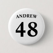 Personalized name and Jersey number  Button (Vorderseite)