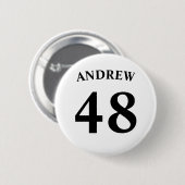 Personalized name and Jersey number  Button (Vorne & Hinten)