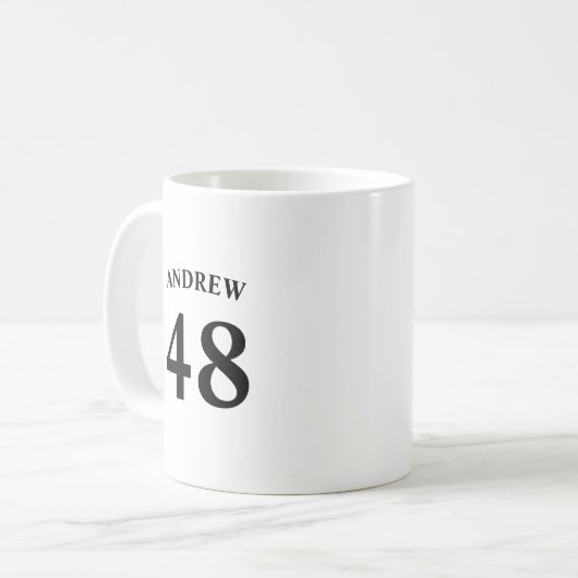 Personalized name and Jersey number Kaffeetasse (Vorderseite Links)