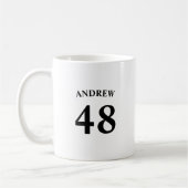 Personalized name and Jersey number  Kaffeetasse (Links)