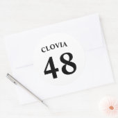 Personalized name and Jersey number  Runder Aufkleber (Umschlag)