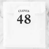 Personalized name and Jersey number  Runder Aufkleber (Tasche)