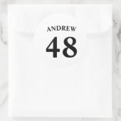 Personalized name and Jersey number  Runder Aufkleber (Tasche)