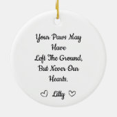 Personalized Name And Photo Pet Memorial Keramik Ornament (Hinten)