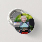 Personalized Name and Photo School Button (Vorne & Hinten)