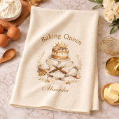 Personalized Name Baking Queen Geschirrtuch