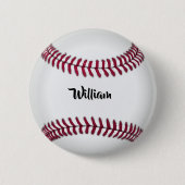 Personalized Name Baseball Button (Vorderseite)