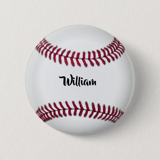 Personalized Name Baseball Button (Vorderseite)