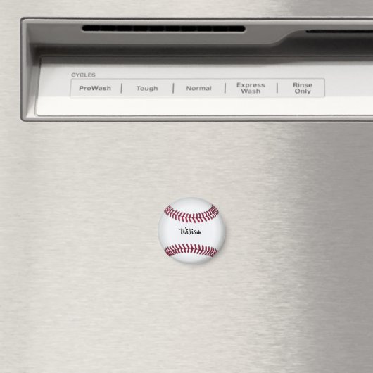 Personalized Name Baseball Magnet (In Situ (Geschirrspüler))