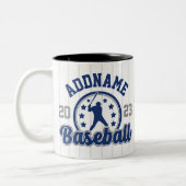 Personalized NAME Baseball Team Player Game Zweifarbige Tasse (Links)