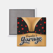 Personalized NAME Bikini Babe Girl Man Cave Garage Magnet (Vorderseite/Rückseite)