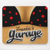 Personalized NAME Bikini Babe Girl Man Cave Garage Mousepad (Vorne)