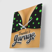 Personalized NAME Bikini Babe Girl Man Cave Garage Quadratische Wanduhr (Winkel)