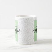 Personalized Name - Black Polka Dots Design Kaffeetasse (Mittel)
