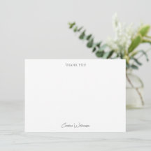 Personalized Name Black Script Elegant Simple