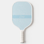Personalized Name Blue Wave Modern Minimal Design Pickleball Schläger (Vorderseite)