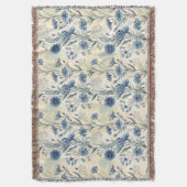 Personalized Name Blue Wildflowers Decke (Vorderseite Vertikal)