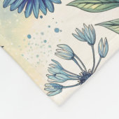 Personalized Name Blue Wildflowers Fleecedecke (Ecke)